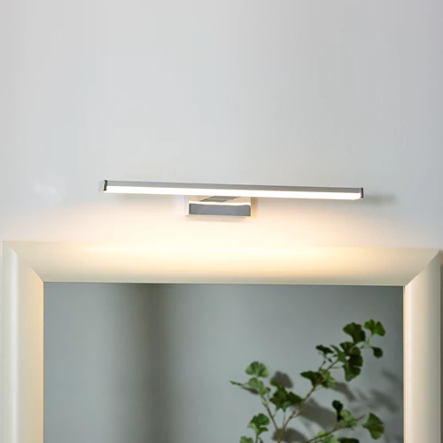 Lucide ONNO - Spiegelleuchte Badezimmer - LED - 1x8W 3000K - IP44 - Chrom Matt - Atmosphäre 1